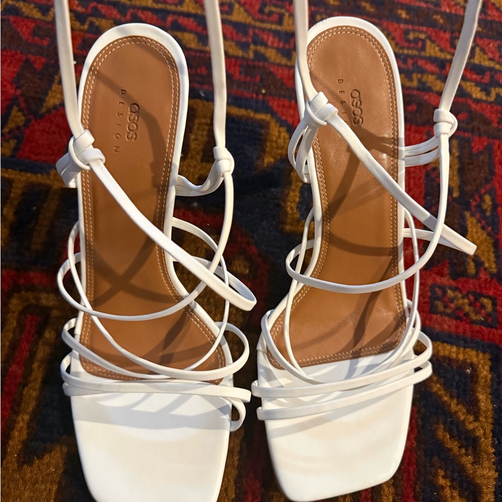 Never worn white ASOS heels